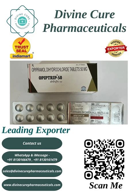 Opipramol Dihydrochloride 50Mg Tablets At Rs 3000 Box In Ghaziabad ID