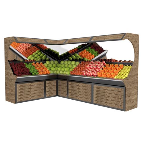 Bespoke Wooden Fruit And Vegetable Stand With Mirror Maxshelf