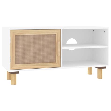 Meuble Tv Meuble Hi Fi Meuble Tv Blanc X X Cm Bois De Pin