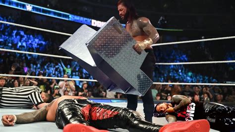 Angry Roman Reigns Brutally Destroys Jimmy Jey Uso Wwe Smackdown