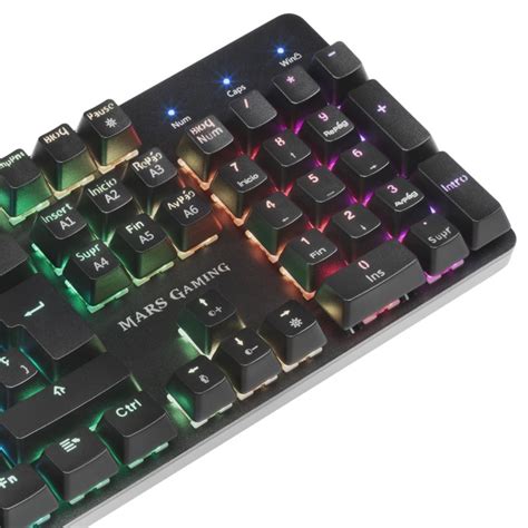 Teclado Mars Gaming Mk Mec Nico Rgb Negro En Espa Ol Reestreno