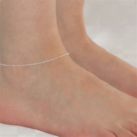 Sterling Silver Turquoise Ankle Bracelet Silver Anklet Etsy