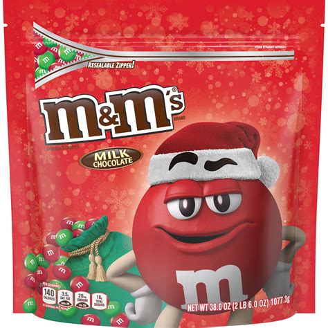 M&M'S Holiday Milk Chocolate Christmas Candy Party Size, 38-Ounce