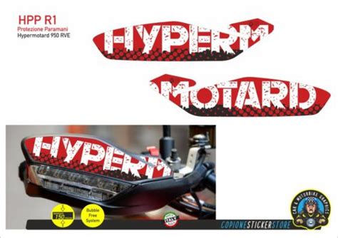 Sticker Protection Hand Guards Compatible DUCATI Hypermotard 950 Rve