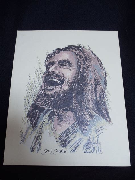 Vintage Jesus Laughing Print Etsy Jesus Laughing Jesus Print