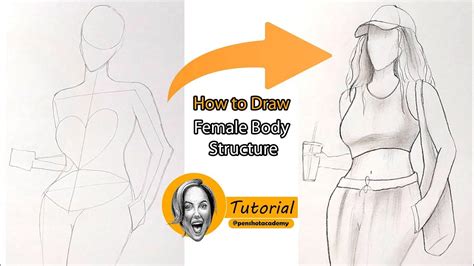 How To Draw Girl Structure Easy Way To Draw Female Body Female Body