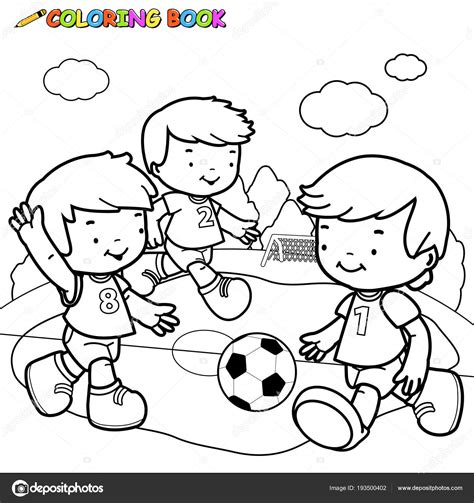 Niños Jugando Dibujo Para Colorear Gran Venta Off 65