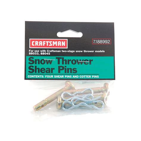 Shear Pins For Craftsman, Cub Cadet, Ariens Snow Blowers - MovingSnow.com