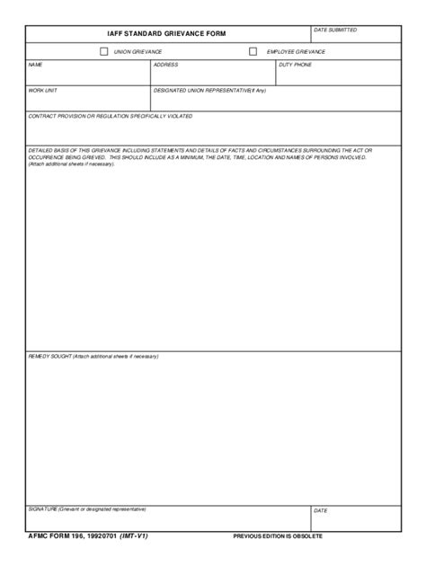 Iaff Grievance Form Template Fill Online Printable Fillable Blank