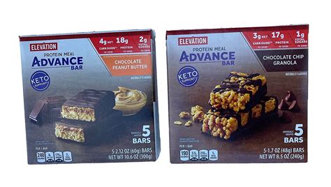 Elevation Protein Meal Advance Bar Keto Support Chocolate Peanut Butter And Chocolate Chip