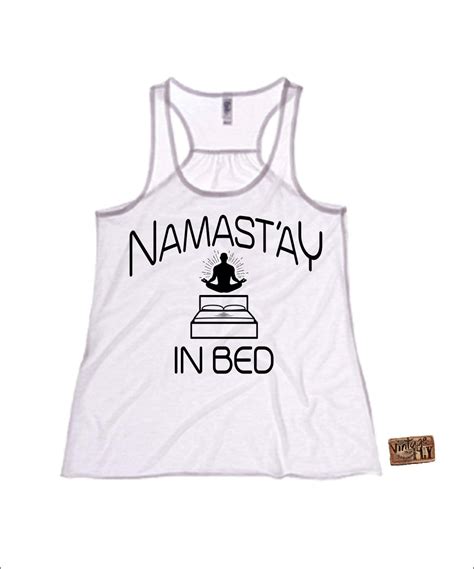 NAMASTAY YOGA TANK Top for Women Namastay in Bed Ladies - Etsy