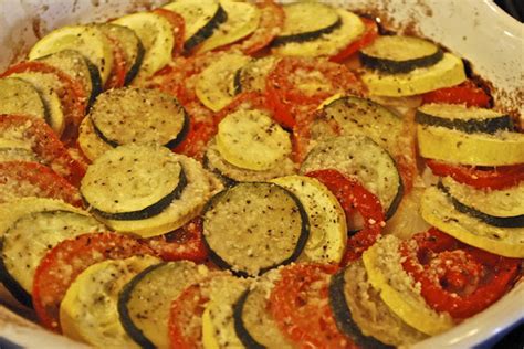 Point Less Meals Zucchini Yellow Squash And Tomato Tian