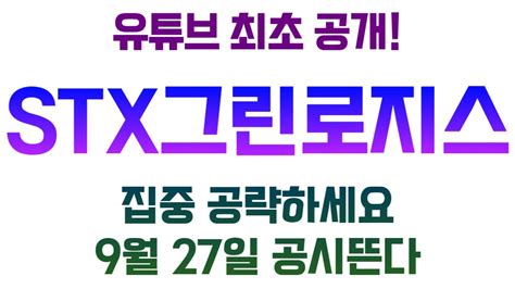 STX그린로지스 주가전망 주식 때려죽여도 월요일 당장사두세요 아무도모르게 상한가 폭등 준비중인 이주식 STX