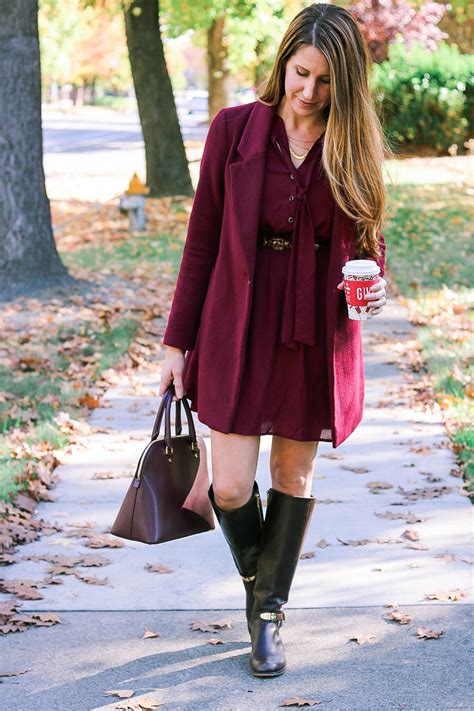 How to Wear a Burgundy Dress – She Knows Chic