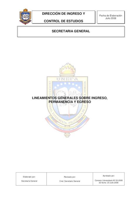 PDF Lineamientos Generales De Ingreso Cia Y Egreso DOKUMEN TIPS