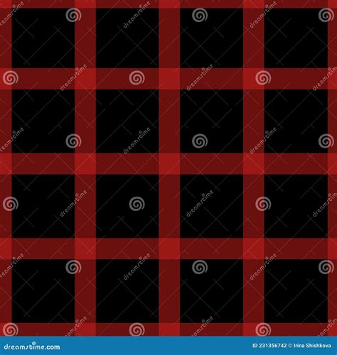 Seamless Pattern Red Buffalo Plaid Vector Illustration Stock Vector