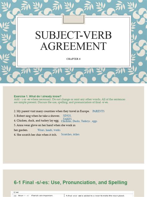 Subject Verb Agreement Download Free Pdf Grammatical Number Plural