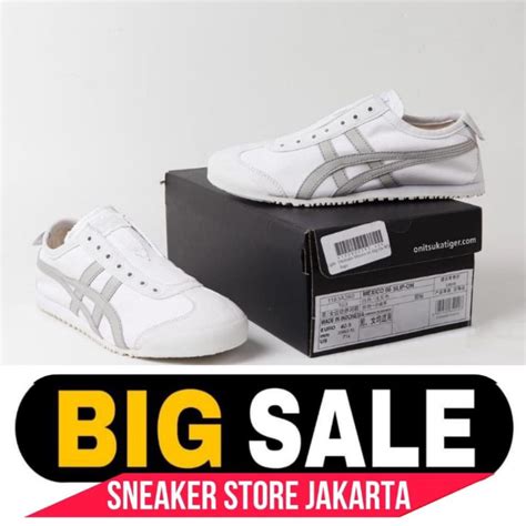 Jual Septu Onitsuka Tiger Mexico Slip On White Saga Free Paperbag