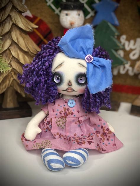 Reserve Gothic Winter Holiday Raggedy Annie Doll Ooakhome Decorcutefollow Me Eyescreepycute