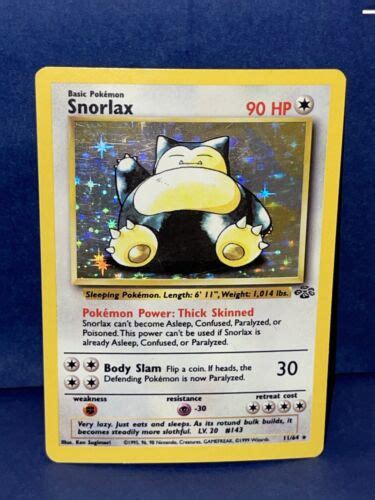 Pok Mon Tcg Snorlax Jungle Holo Unlimited Holo Rare Ebay