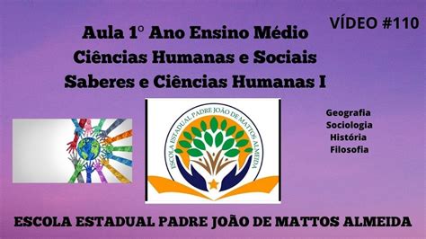 1º ANO ENSINO MÉDIO INT CIÊNCIAS HUMANAS E SOCIAIS SABERES E CIENCIAS