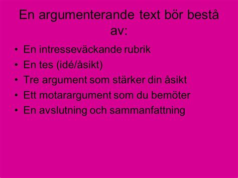 Hur Skriver Man Ett Argumenterande Text Argumenterande Text Mrs