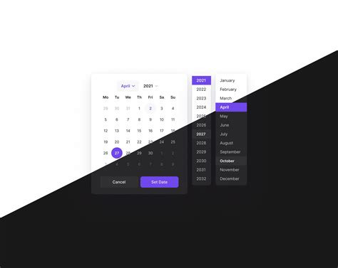 Free Calendar Component For Figma Premium Pixels