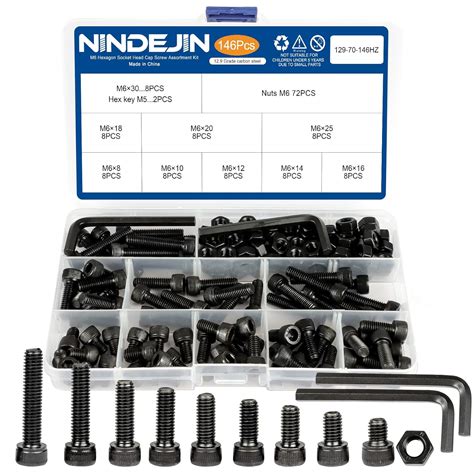 Nindejin M Hex Socket Head Cap Screws Pcs Metric Screw Bolts And