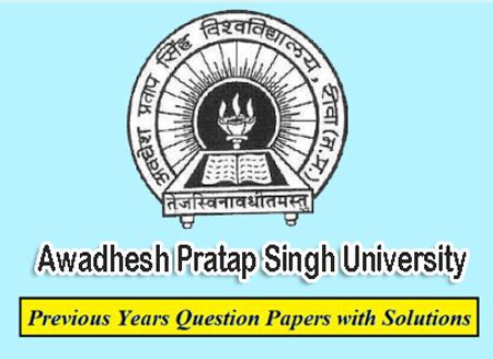 Awadhesh Pratap Singh University Previous Question Papers | Download ...