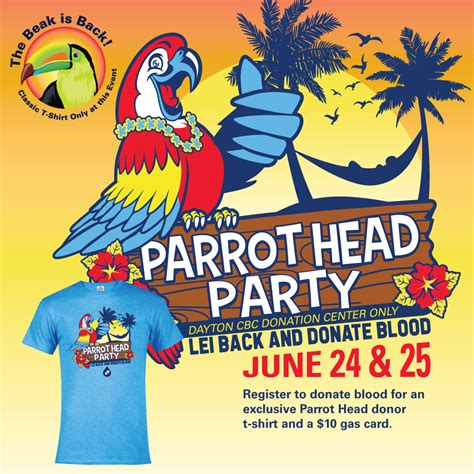 ‘beak Is Back With Parrot Head Party June 24 25 At Dayton Cbc Drawing To Win Jimmy Buffett