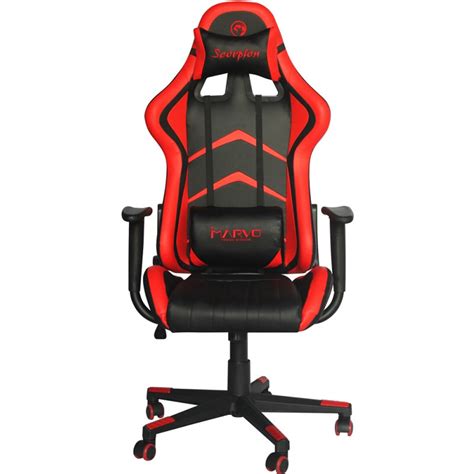 SILLA GIRATORIA RECLINABLE 180 GAMING SCORPION CH 106 ROJO