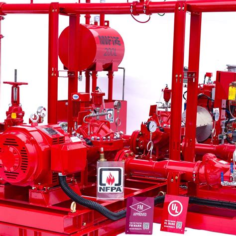 Ul Listed And Fm Approved Skid Mounted Fire Pump Package Nfpa