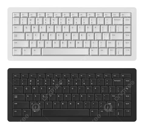 Pc Keyboard Vector PNG Images, Laptop Keyboard White Black Pc, Web ...