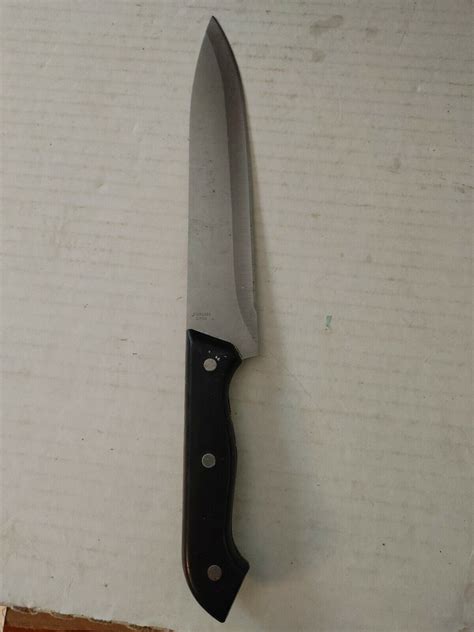 Koch Messer Stainless Steel 8 Chef Knife Black Riveted Handle German