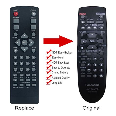 Vinabty N Qahb Replaced Remote Control Fit For Panasonic Dvd