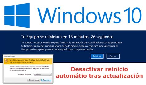 Como Desactivar El Reinicio Automático De Windows 10 Tras Instalar