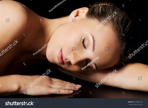 Sensual Portrait Nude Woman Lying Closed Stock Photo Shutterstock