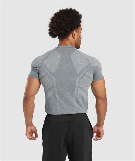 Gymshark Elite Seamless T Shirt Pitch Grey Light Grey Gymshark