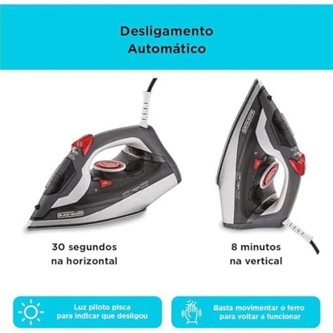 Ferro Eletrico Black Decker Vapor E Base De Cerâmica 110v Madeiramadeira