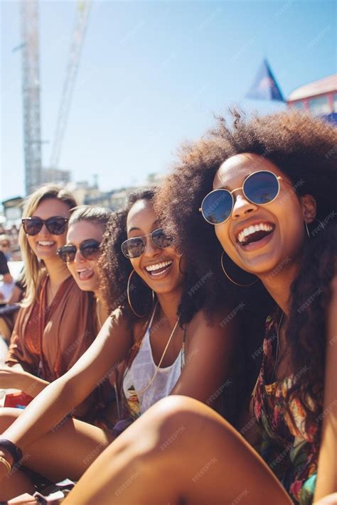 Premium Ai Image A Group Of Women Sitting Next To Each Other