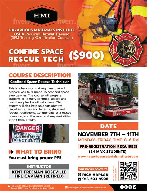 Confined Space Training Confined Space Rescue Tech Hazardous