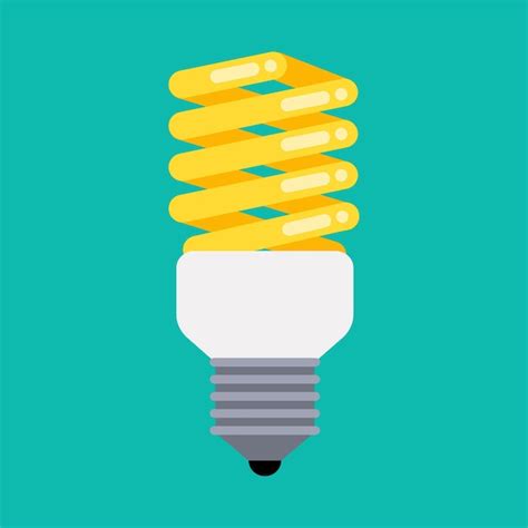 Premium Vector Isolated Fluorescent Light Bulb Vector Illustration