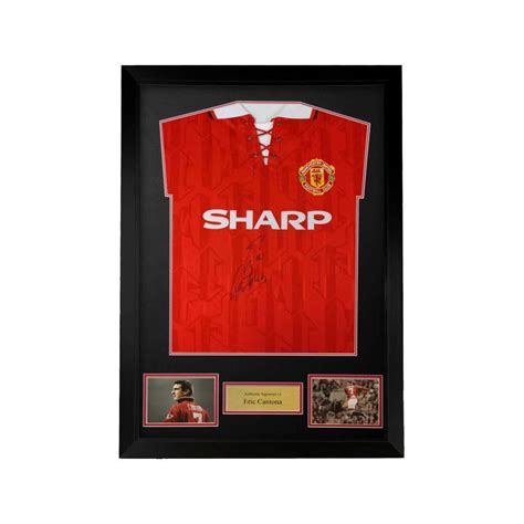 Eric Cantona Front Signed 92 94 Manchester United Football Shirt In A