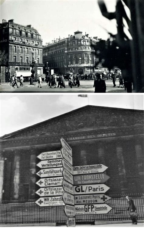 Angle avenue de l Opéra et avenue de la Paix la Kommandantur Croix