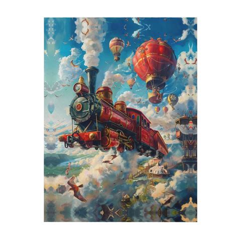 Throw Blanket For Couch Sofa And Bed Beautiful Red Train Hot Air Balloon Super Soft Cozy Funny