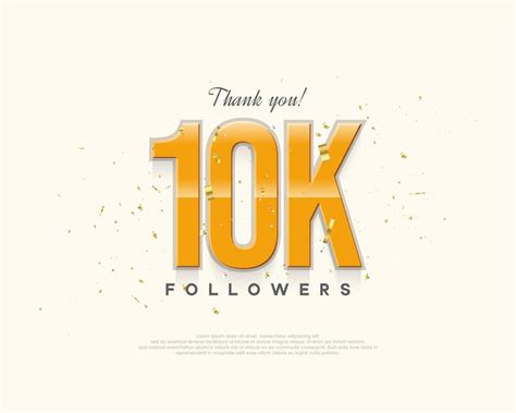 Simple Design Thank You 10k Followers With A Light Shiny Design 15867209 Vector Art At Vecteezy