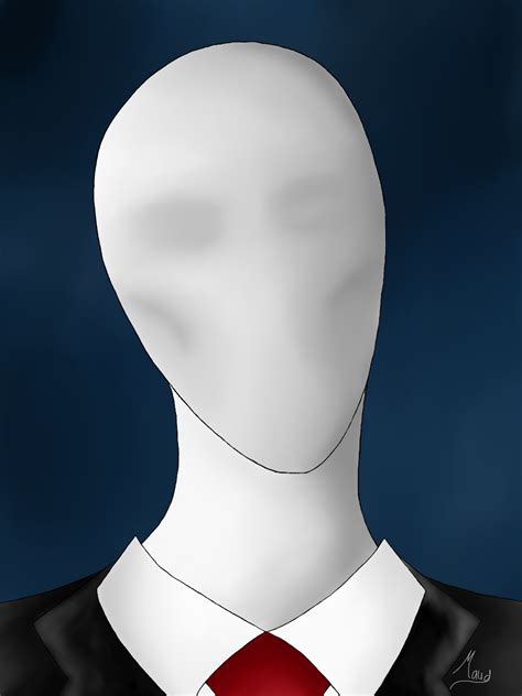 Slender Man Face Drawing