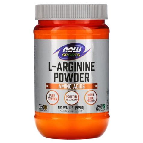 Now Foods, Порошок L-аргинин, 1 фунт (454 g) – отзывы, инструкция по ...