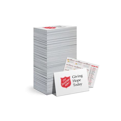 WALLET SIZE CALENDAR (QTY 500) - Salvation Army Store