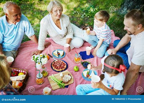 Gathering outdoors stock photo. Image of adult, food - 74864552